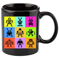 Pixelated Robot Collection 11oz C Handle Ceramic Mug