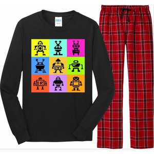 Pixelated Robot Collection Long Sleeve Pajama Set