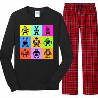 Pixelated Robot Collection Long Sleeve Pajama Set