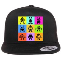 Pixelated Robot Collection Flatbill Hat