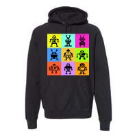 Pixelated Robot Collection Premium Hoodie