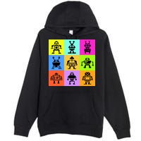 Pixelated Robot Collection Premium Pullover Hoodie