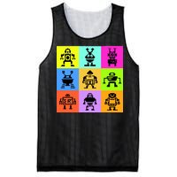 Pixelated Robot Collection Mesh Reversible Basketball Jersey Tank