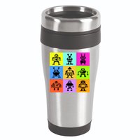 Pixelated Robot Collection 16oz Travel Tumbler