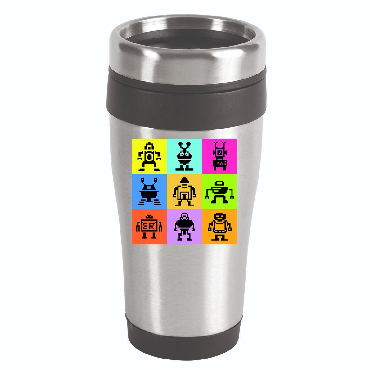 Pixelated Robot Collection 16oz Travel Tumbler