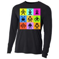 Pixelated Robot Collection Cooling Performance Long Sleeve Crew