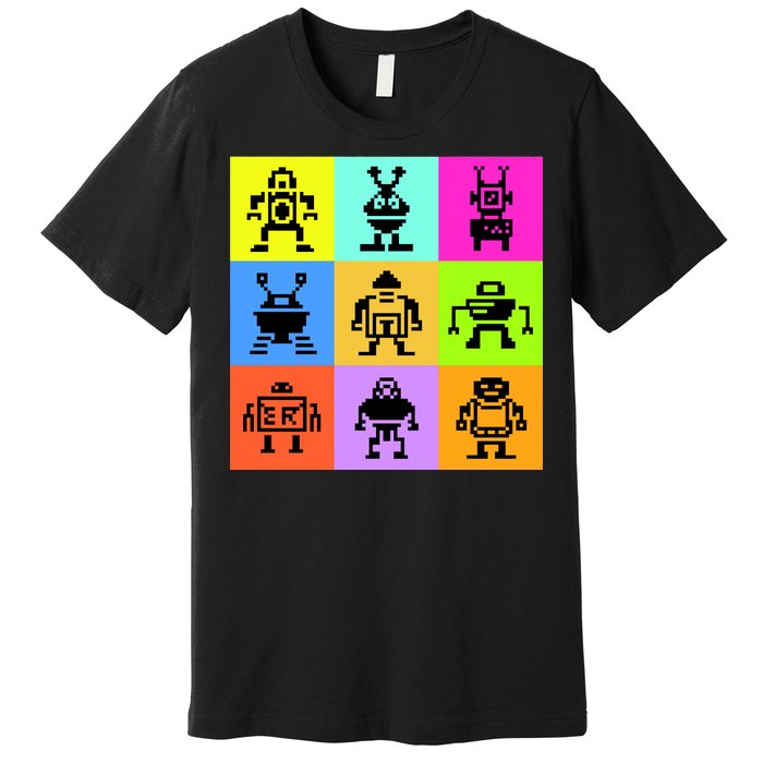 Pixelated Robot Collection Premium T-Shirt