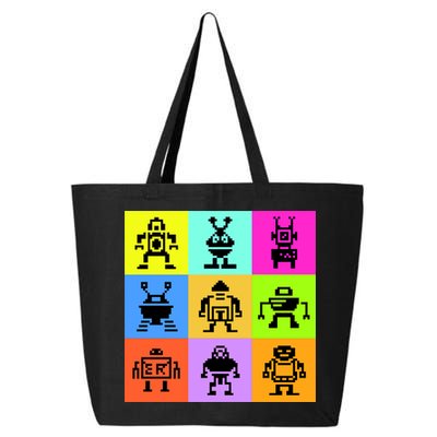 Pixelated Robot Collection 25L Jumbo Tote