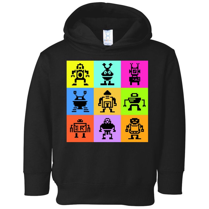 Pixelated Robot Collection Toddler Hoodie
