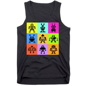 Pixelated Robot Collection Tank Top