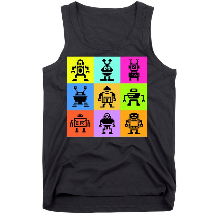 Pixelated Robot Collection Tank Top