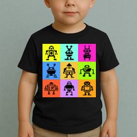Pixelated Robot Collection Toddler T-Shirt