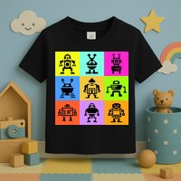 Pixelated Robot Collection Toddler T-Shirt