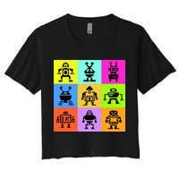 Pixelated Robot Collection Crop Top
