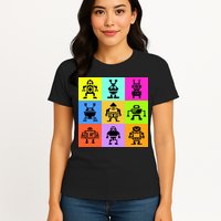 Pixelated Robot Collection Womens T-Shirt