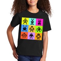 Pixelated Robot Collection Kids T-Shirt