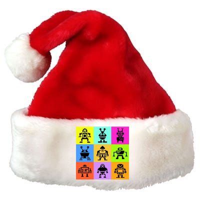 Pixelated Robot Collection Premium Christmas Santa Hat