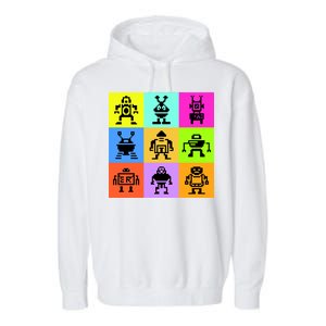 Pixelated Robot Collection Garment-Dyed Fleece Hoodie