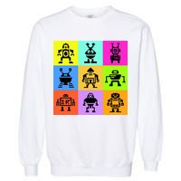 Pixelated Robot Collection Garment-Dyed Sweatshirt