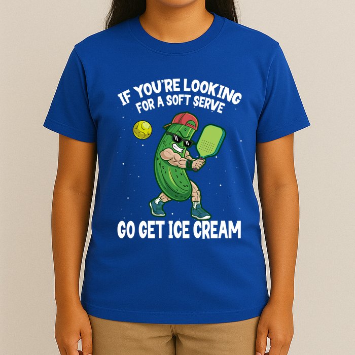 Pickleball If YouRe Looking For Soft Serve Go Get Ice Cream Gift T-Shirt