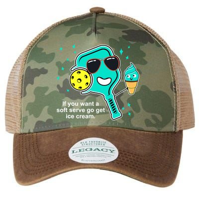 Pickleball If You Want A Soft Serve Go Get Ice Cream Funny Legacy Tie Dye Trucker Hat
