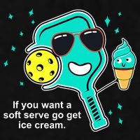 Pickleball If You Want A Soft Serve Go Get Ice Cream Funny Ladies PosiCharge Tri-Blend Wicking Tank