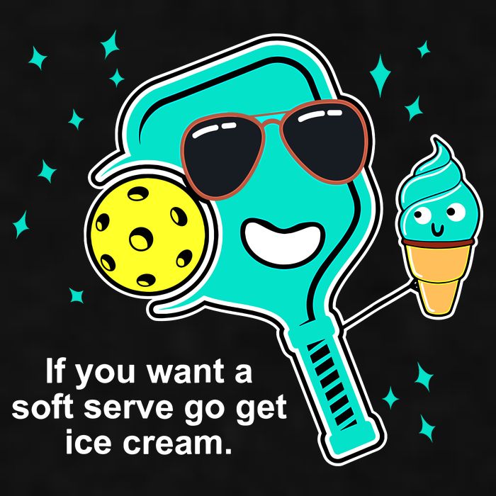 Pickleball If You Want A Soft Serve Go Get Ice Cream Funny Ladies PosiCharge Tri-Blend Wicking Tank