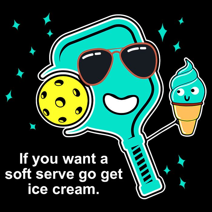 Pickleball If You Want A Soft Serve Go Get Ice Cream Funny 7-Panel Snapback Hat
