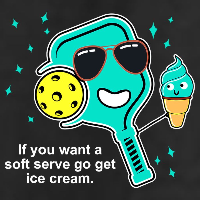 Pickleball If You Want A Soft Serve Go Get Ice Cream Funny 25L Jumbo Tote