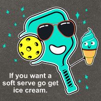Pickleball If You Want A Soft Serve Go Get Ice Cream Funny Cotton Canvas Backpack