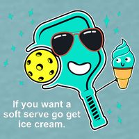 Pickleball If You Want A Soft Serve Go Get Ice Cream Funny Sueded Cloud Jersey T-Shirt