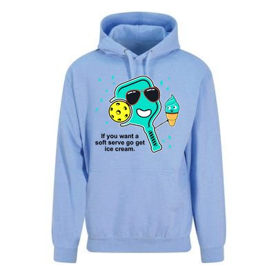 Pickleball If You Want A Soft Serve Go Get Ice Cream Funny Unisex Surf Hoodie