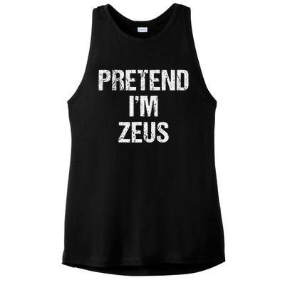 Pretend Im Zeus Costume Greek God Halloween Party Ladies PosiCharge Tri-Blend Wicking Tank