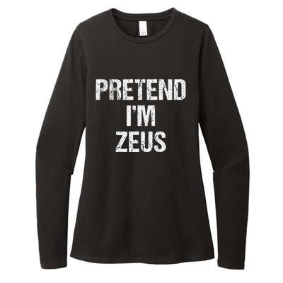 Pretend Im Zeus Costume Greek God Halloween Party Womens CVC Long Sleeve Shirt