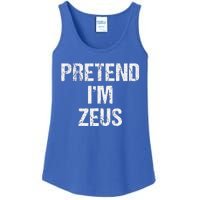 Pretend Im Zeus Costume Greek God Halloween Party Ladies Essential Tank