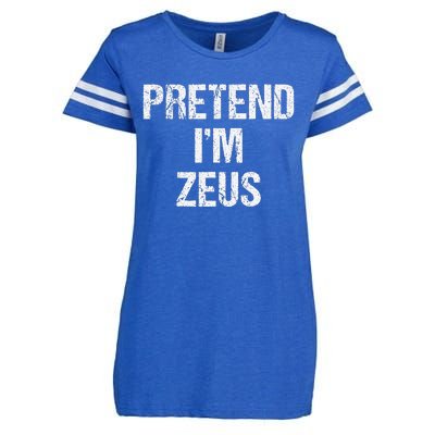 Pretend Im Zeus Costume Greek God Halloween Party Enza Ladies Jersey Football T-Shirt