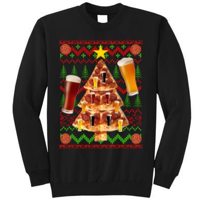 Pizza and Beer Ugly Christmas Sweater Sweatshirt