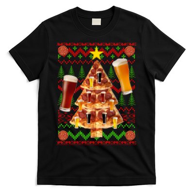 Pizza and Beer Ugly Christmas Sweater T-Shirt