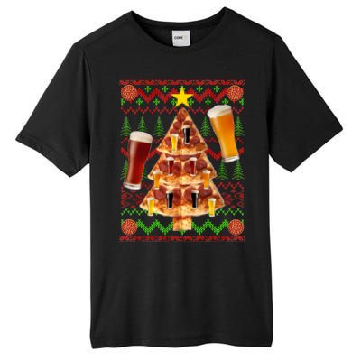 Pizza and Beer Ugly Christmas Sweater Tall Fusion ChromaSoft Performance T-Shirt