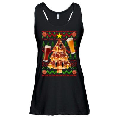 Pizza and Beer Ugly Christmas Sweater Ladies Essential Flowy Tank