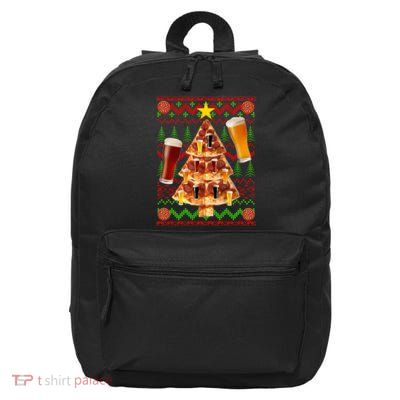 Pizza and Beer Ugly Christmas Sweater 16 in Basic Backpack
