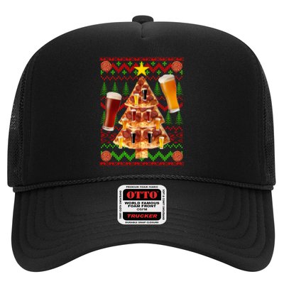 Pizza and Beer Ugly Christmas Sweater Trucker Hat