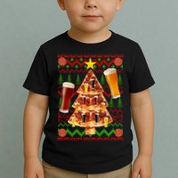 Pizza and Beer Ugly Christmas Sweater Toddler T-Shirt