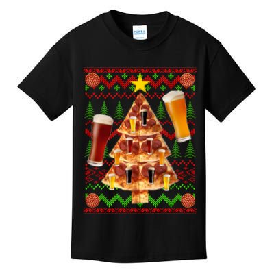 Pizza and Beer Ugly Christmas Sweater Kids T-Shirt