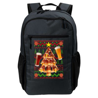 Pizza and Beer Ugly Christmas Sweater Daily Commute Backpack