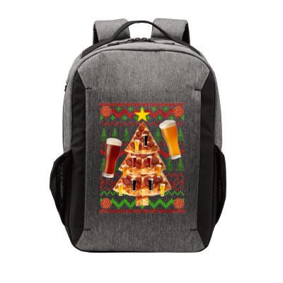 Pizza and Beer Ugly Christmas Sweater Vector Backpack