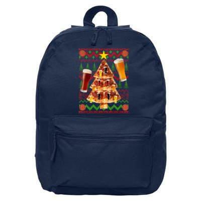 Pizza and Beer Ugly Christmas Sweater 16 in Basic Backpack