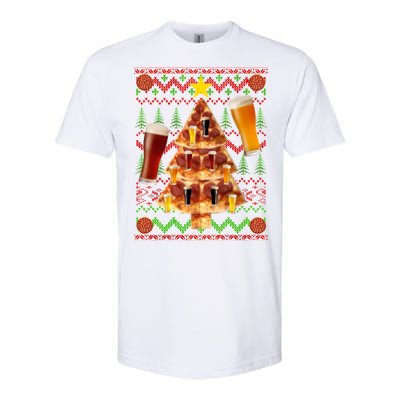 Pizza and Beer Ugly Christmas Sweater Softstyle CVC T-Shirt