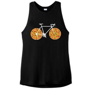 Pizza Bicycle  Ladies PosiCharge Tri-Blend Wicking Tank