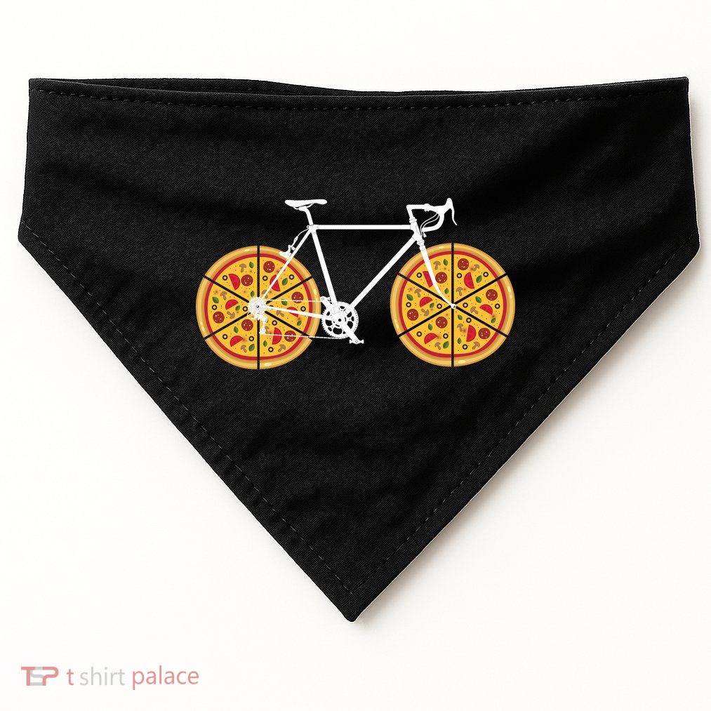 Pizza Bicycle  USA-Made Doggie Bandana